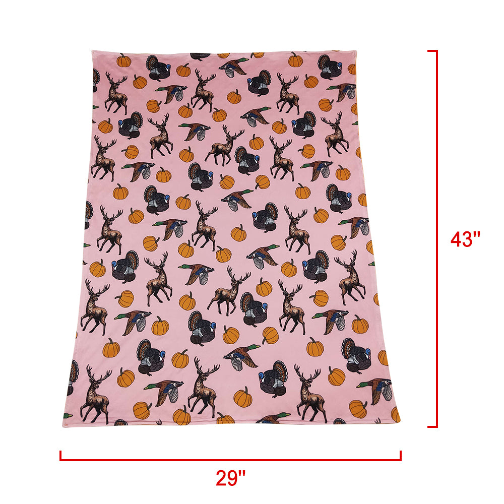 pumpkin deer Print kids Blanket BL0293