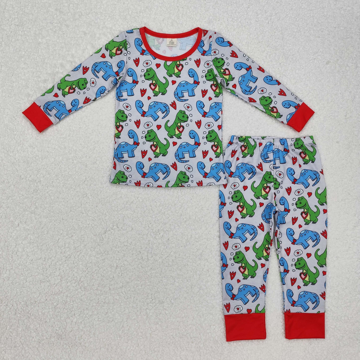 dinosaur Long Sleeve Boy bamboo Pajamas