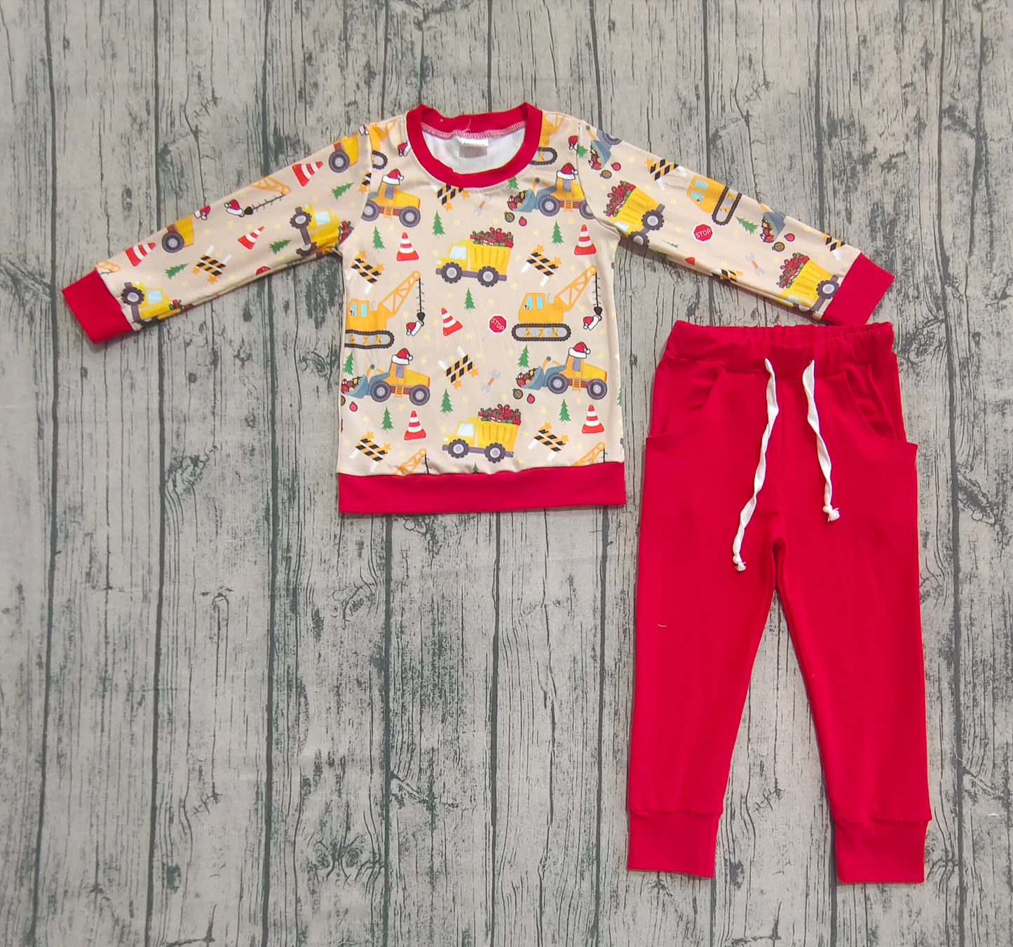 pre -order tractor print Baby Set BLP1073