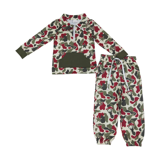 Christmas Camo Long Sleeve Jogger Set BLP1486