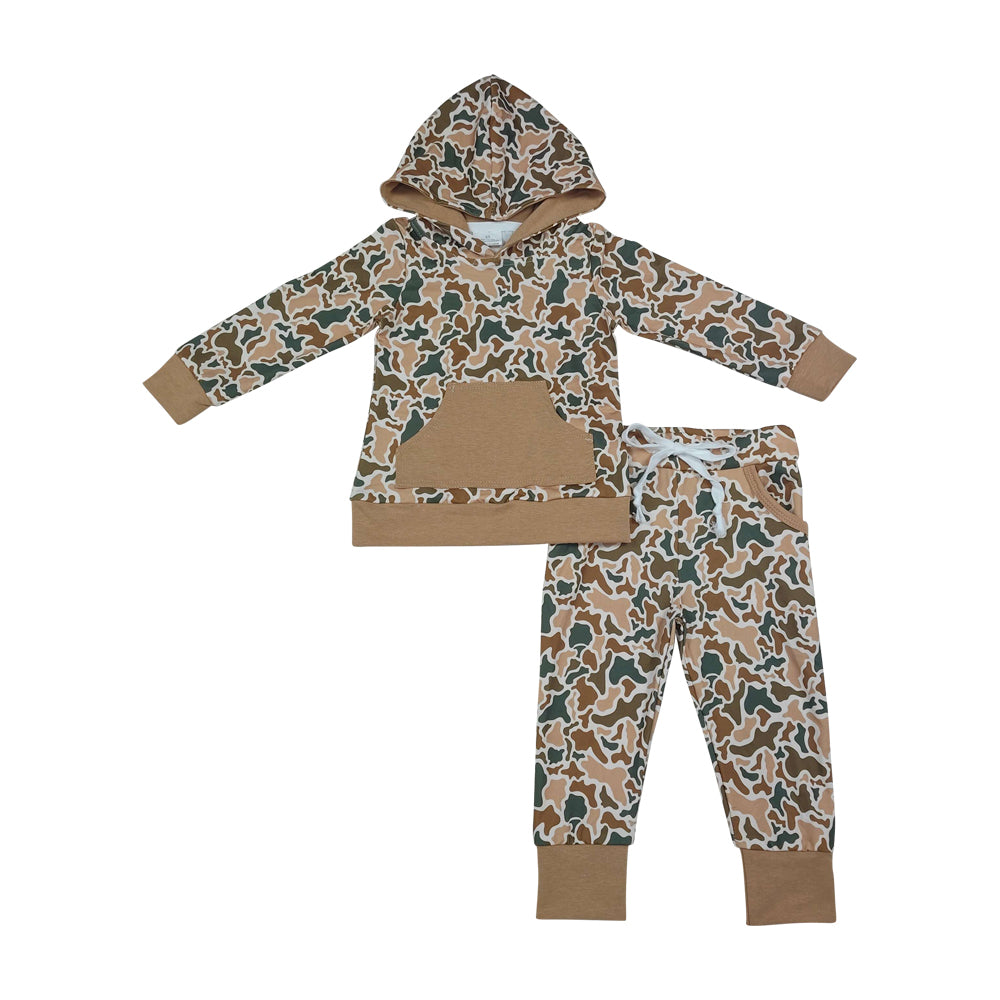 camo Print ruffle jogger Set BLP1509