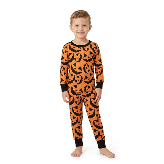BLP1549 Halloween Pumpkin Boys Pajamas Outfits