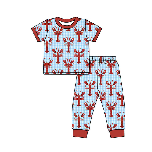 pre -order Red lobster Short Sleeve boy Set BSPO0596
