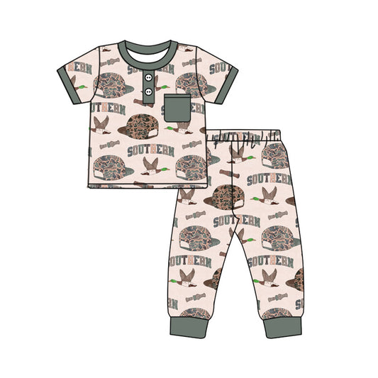 pre -order duck short sleeve kids pajamas BSPO0597