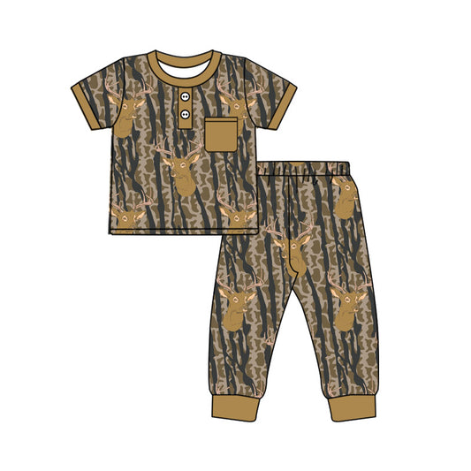 pre -order camo duck short sleeve kids pajamas BSPO0599