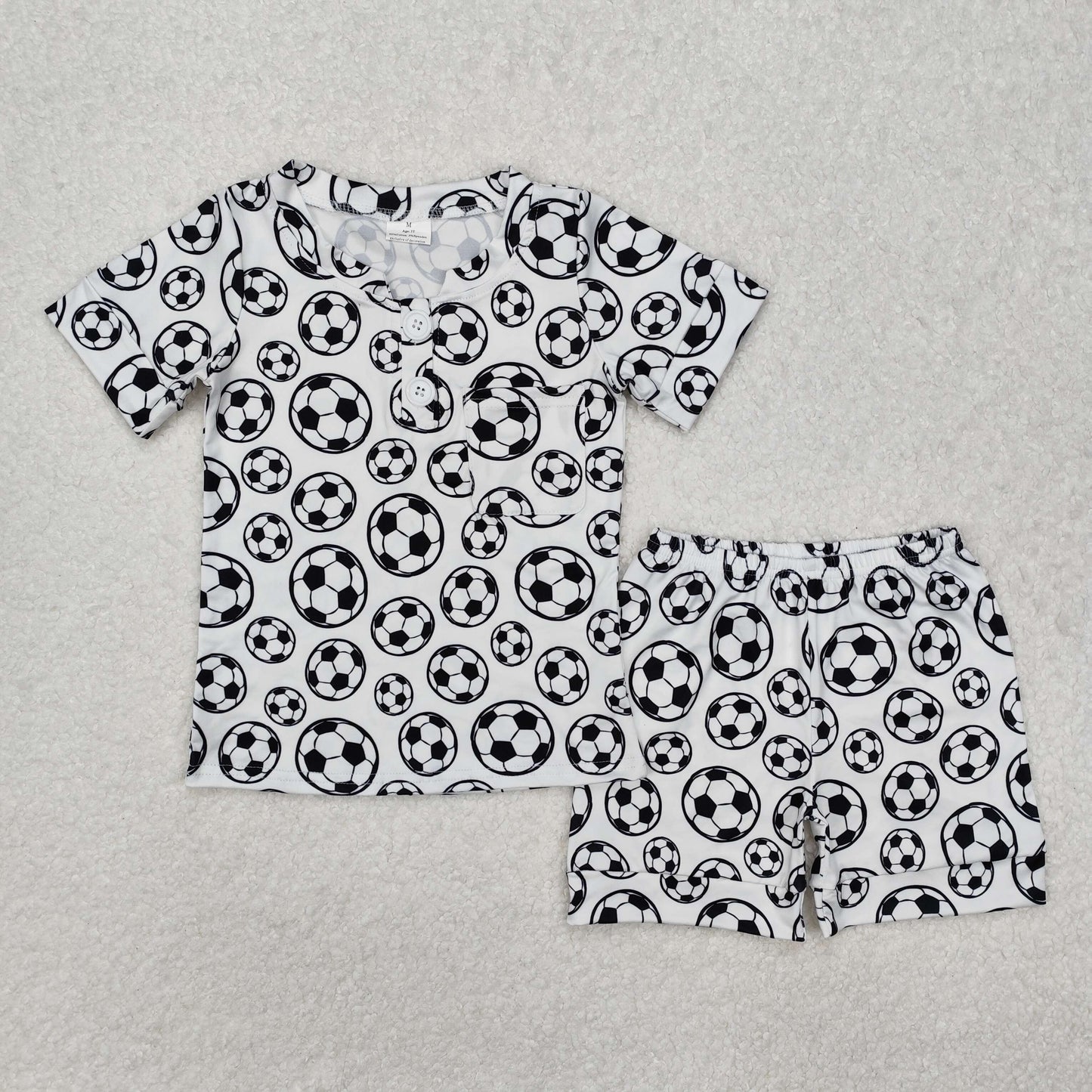 football pocket print Suit Summer Set