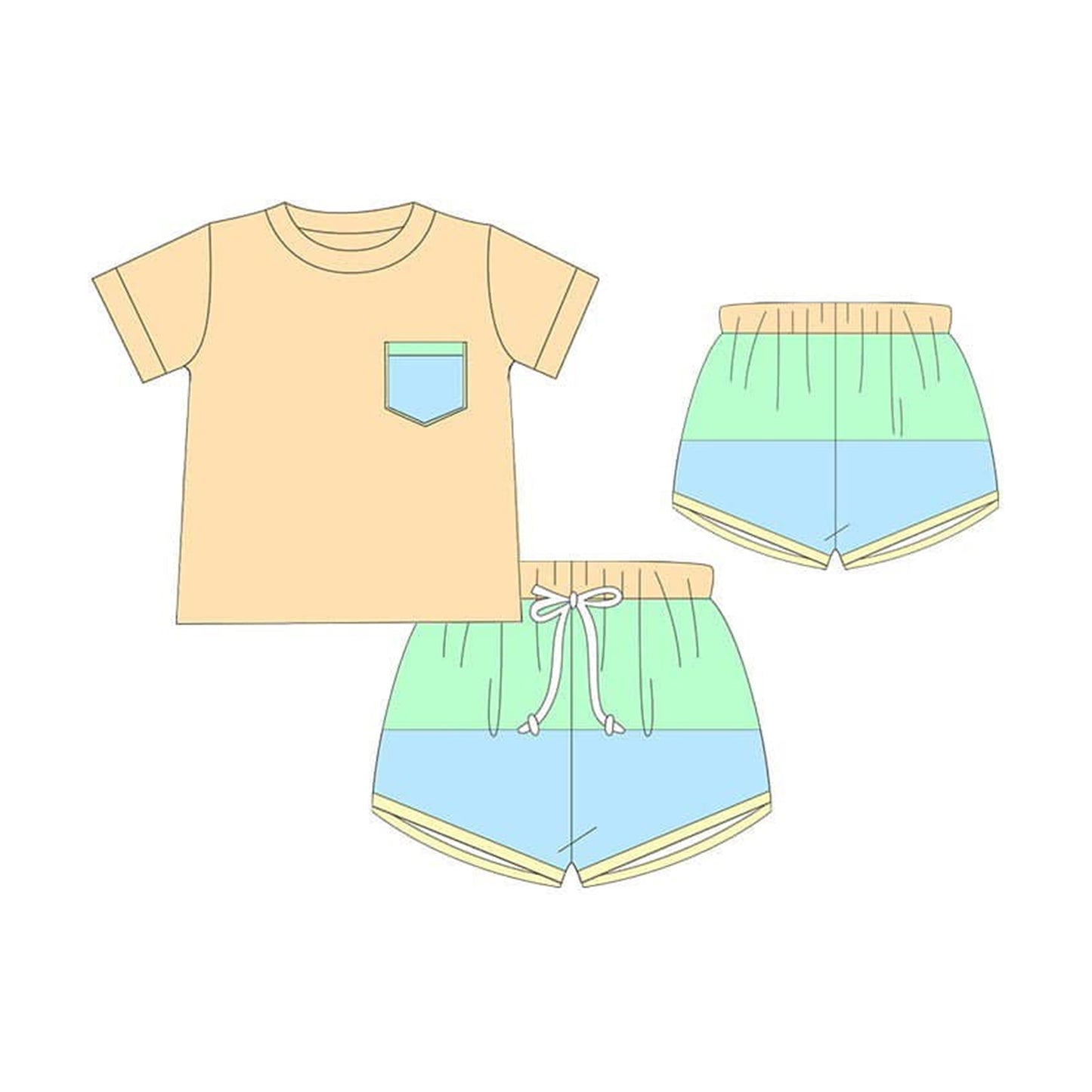 pre -order Yellow Short Sleeve boy set BSSO1291