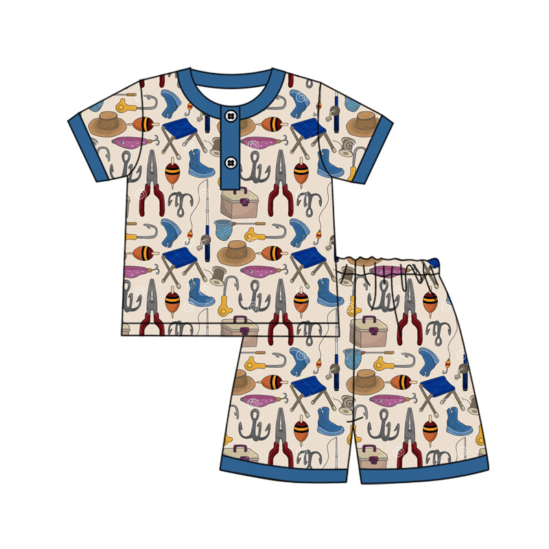pre -order Blue Short Sleeve boy set BSSO1294