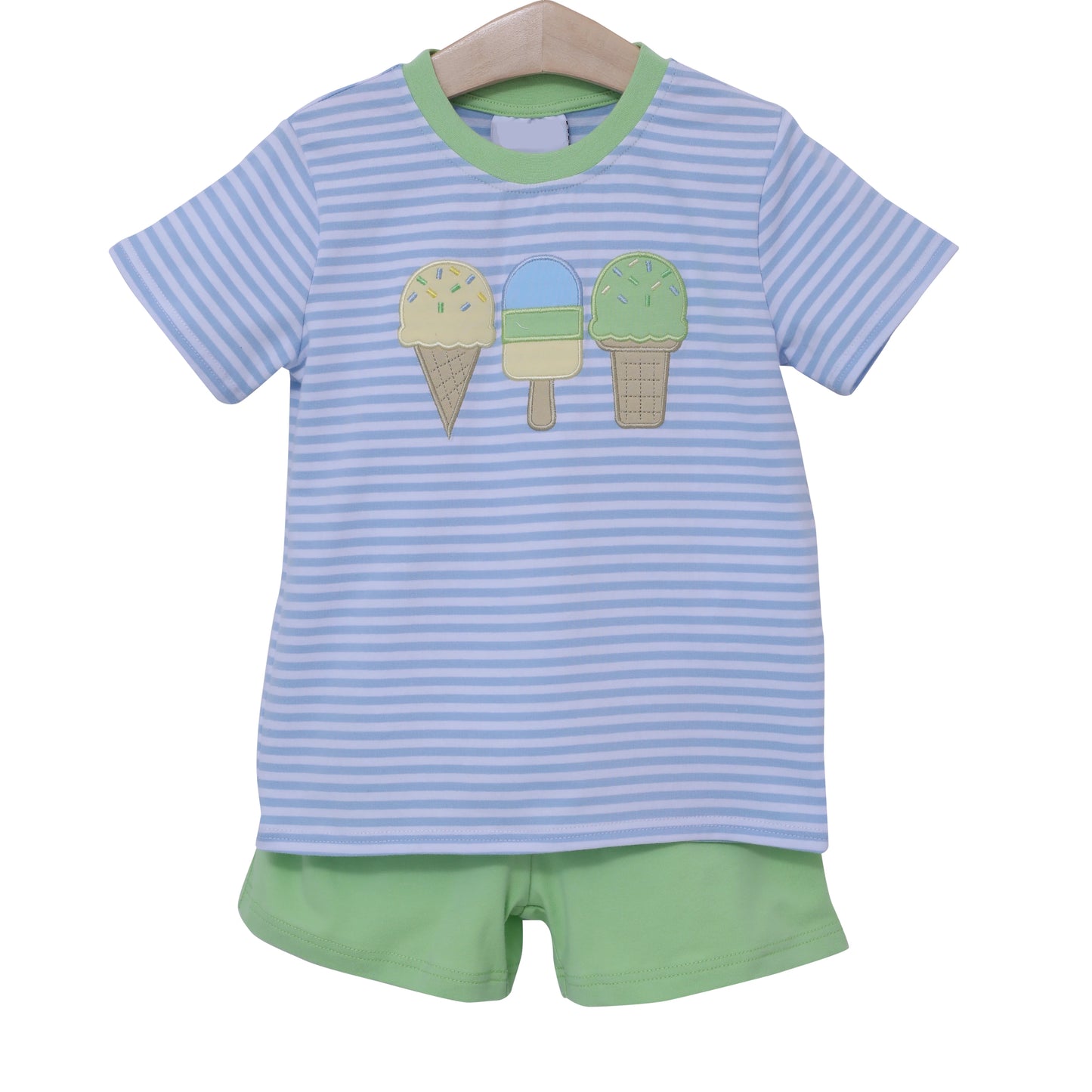 pre -order ice stream stripe print short Sleeve boy set BSSO1407