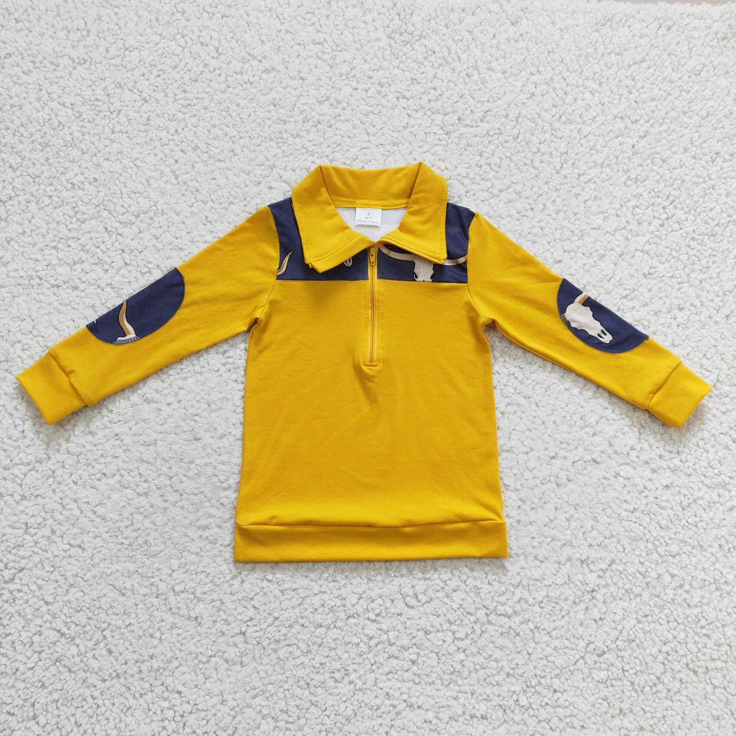 Yellow cow With Zipper Coat