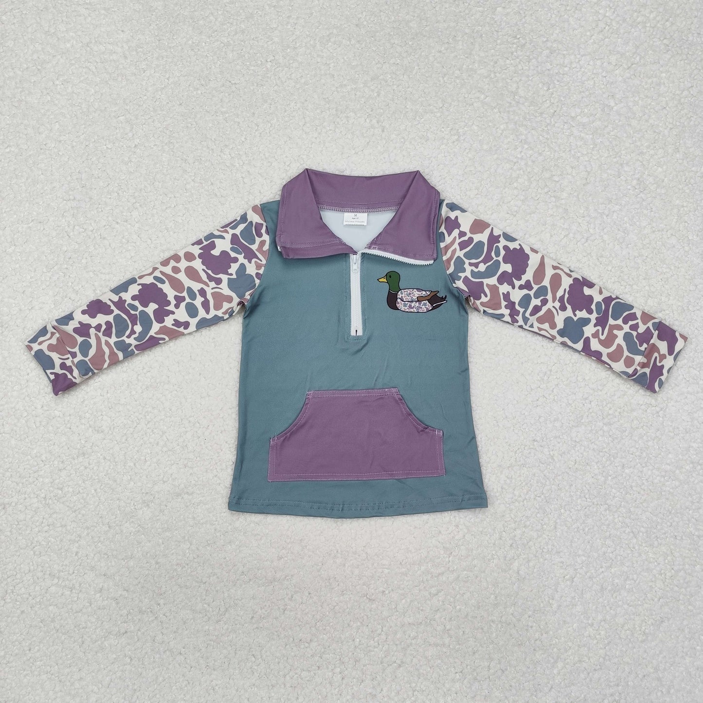 Camo green purple With zipper Long sleeve Shirt