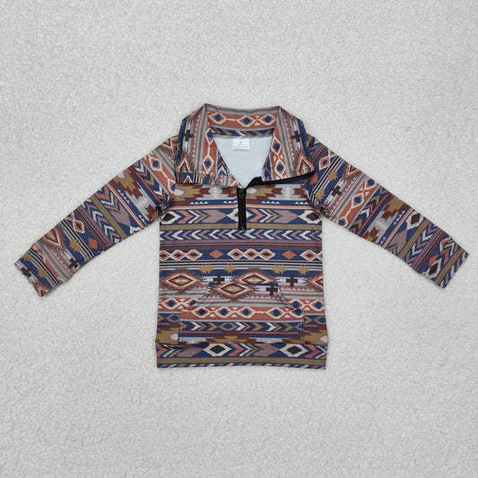 Geometry pattern Print long Sleeve Shirt