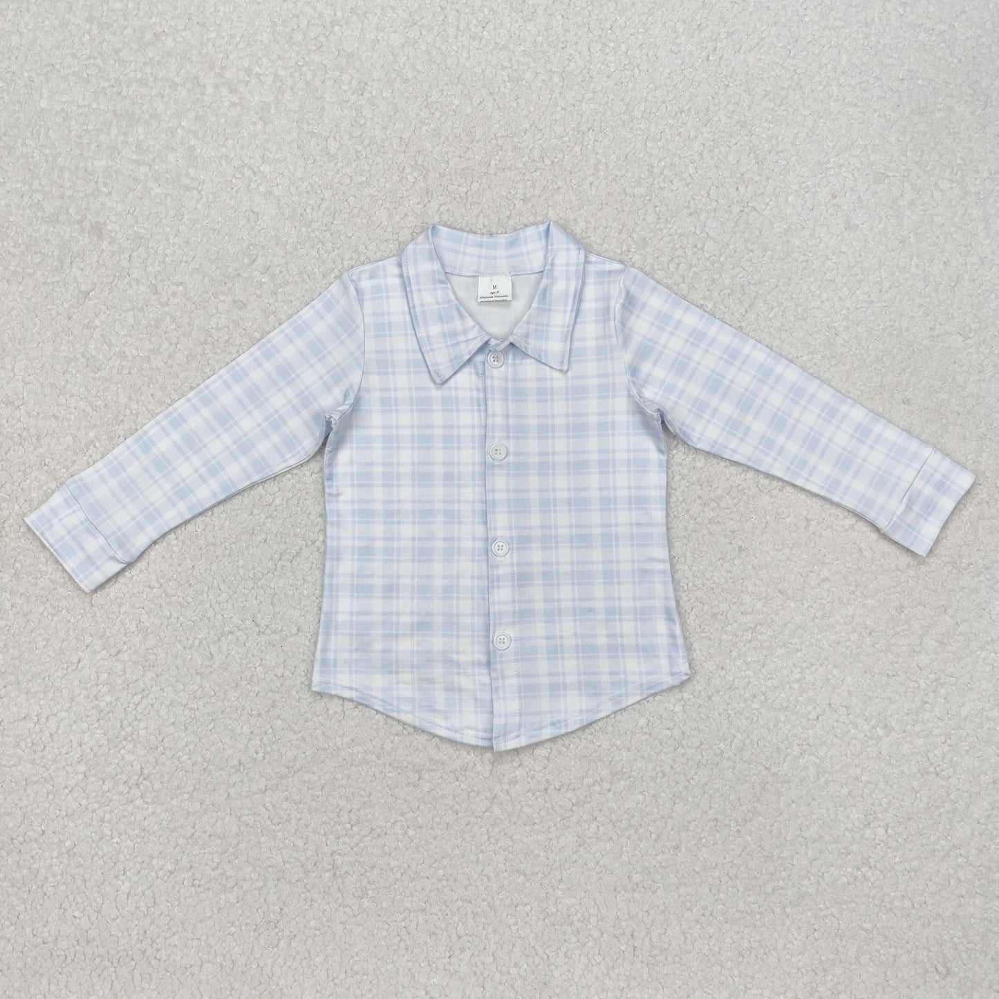blue plaid long Sleeve Shirt