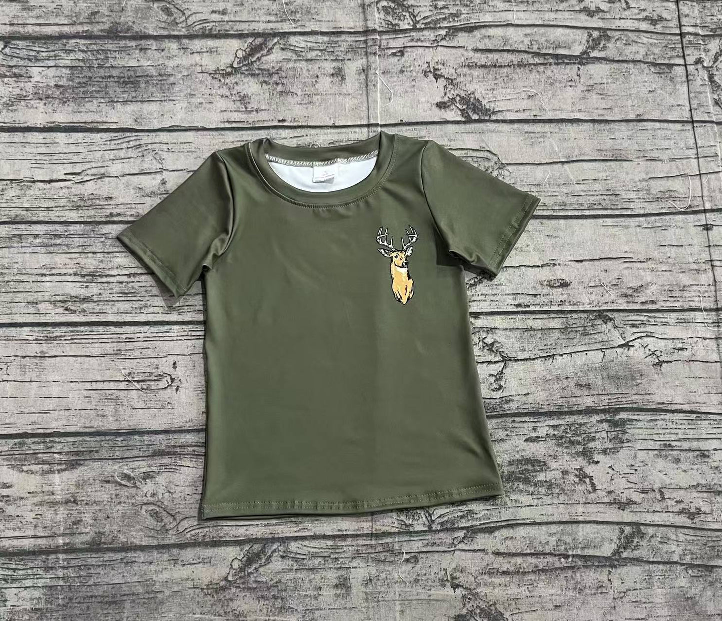 pre -ordergreen deer pattern short sleeve BT1148