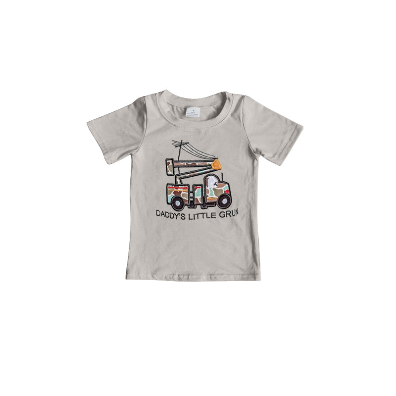 pre -order daddy's little grun print short sleeve BT1177