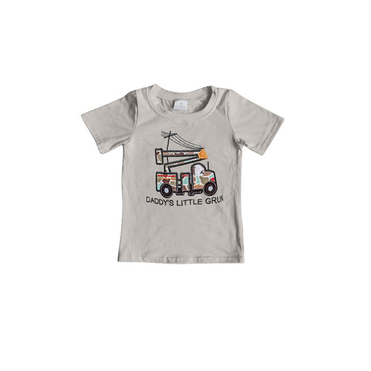 pre -order daddy's little grun print short sleeve BT1177