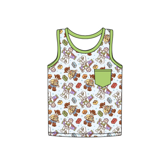 pre -order cartoon print sleeveless BT1190