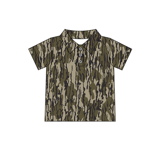 pre -order camo green print short Sleeve boy set BT1207