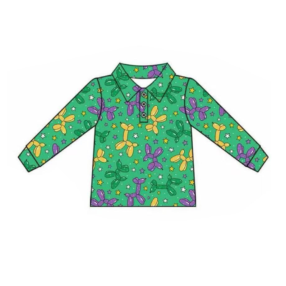 pre -order green long Sleeve boy set BT1389
