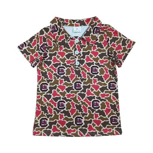 Camo with Button football short sleeve Shirt BT1697