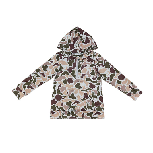 Camo Duck print Long Sleeve Hoodies BT1852