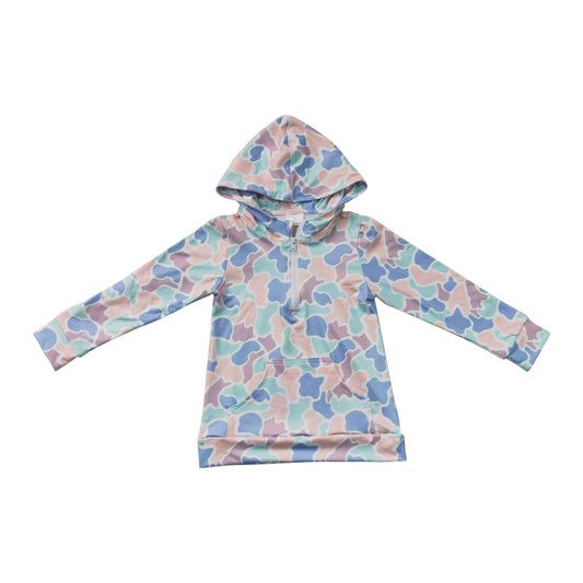 colorful Leopard print Long Sleeve Hoodies BT1855