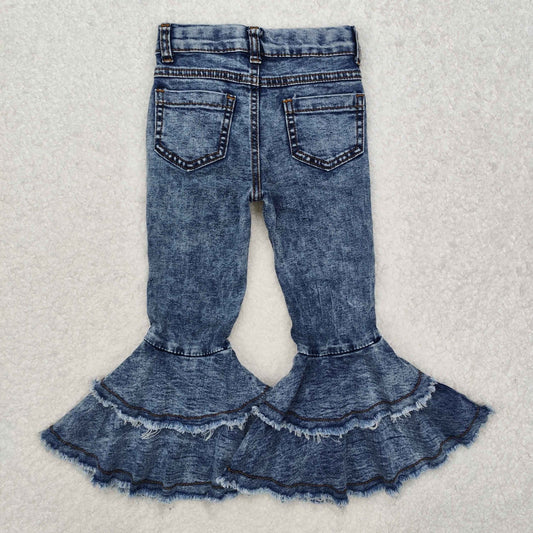 blue double ruffles Bell Jeans