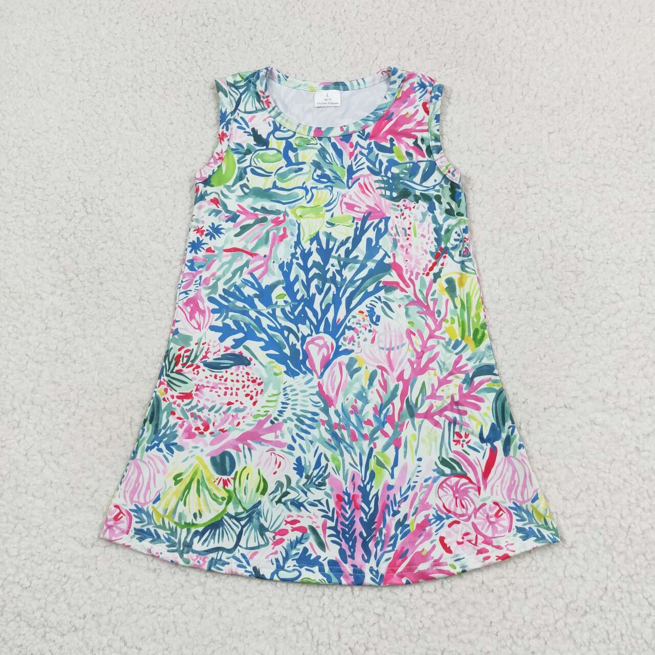 Flower sleeveless skirt Print Short Sleeve Girls dress