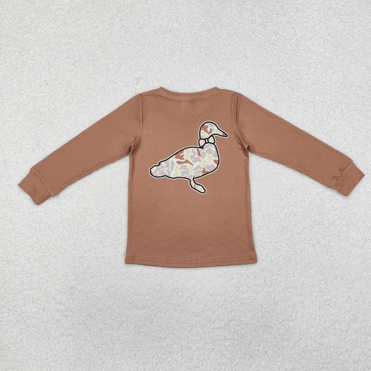 Brown camouflage duck shirt