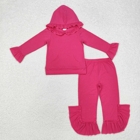 Hot pink Jogger Ruffle Outfit