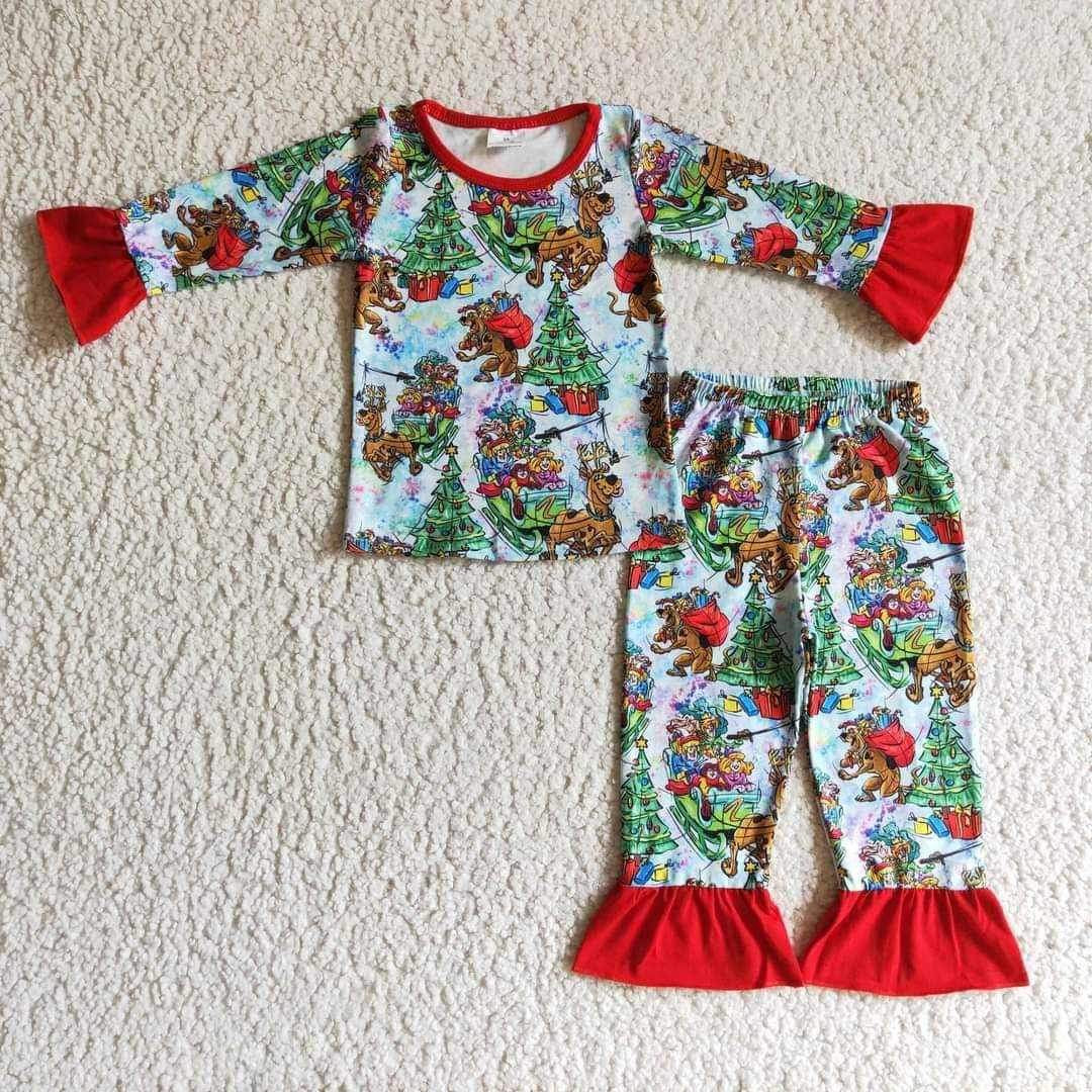 Christmas green dog pajamas