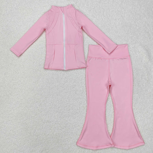pink yoga sports Girls Set