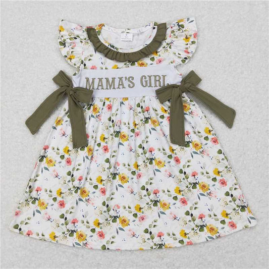 Flowers Embroidery MAMA‘S Girls Dress