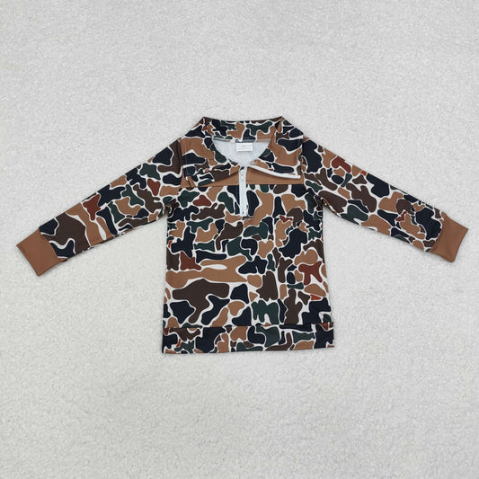 Camo long sleeve pullover