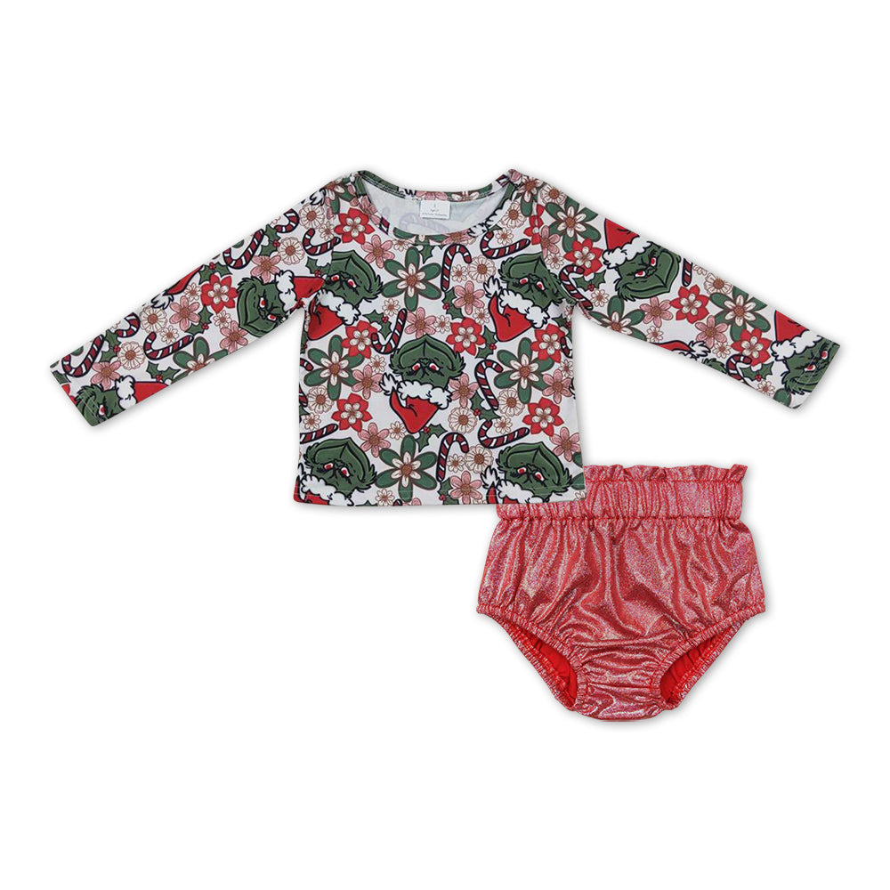 Christmas Cartoon Girls Bummies