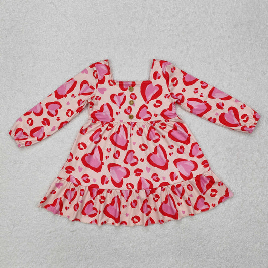 Pink heart boutique girl big skirt