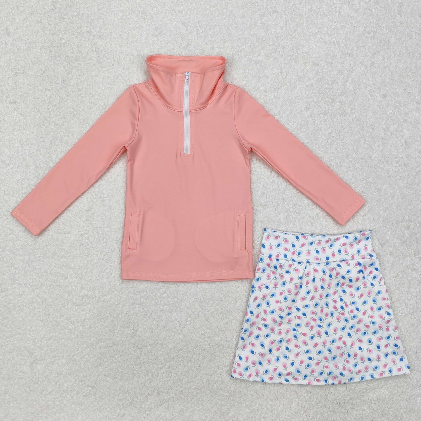 coral yoga Girls Set
