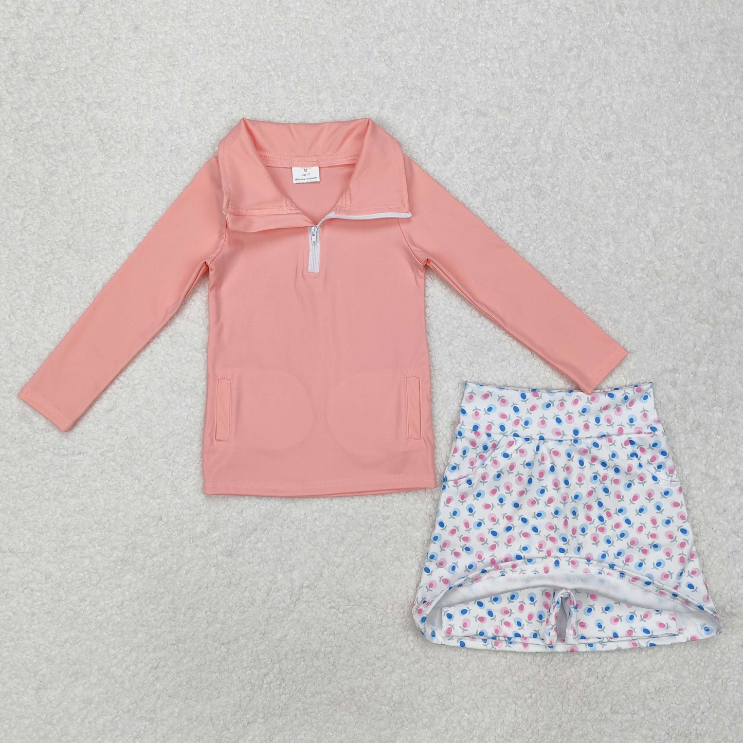 coral yoga Girls Set