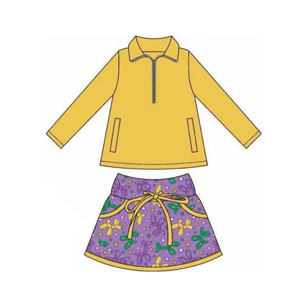 pre -order Yellow long Sleeve Skort GLD1353
