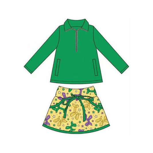 pre -order Green Long Sleeve Girls Skort GLD1354