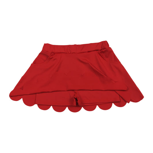 Red scalloped edges Girls Skirt GLK0235