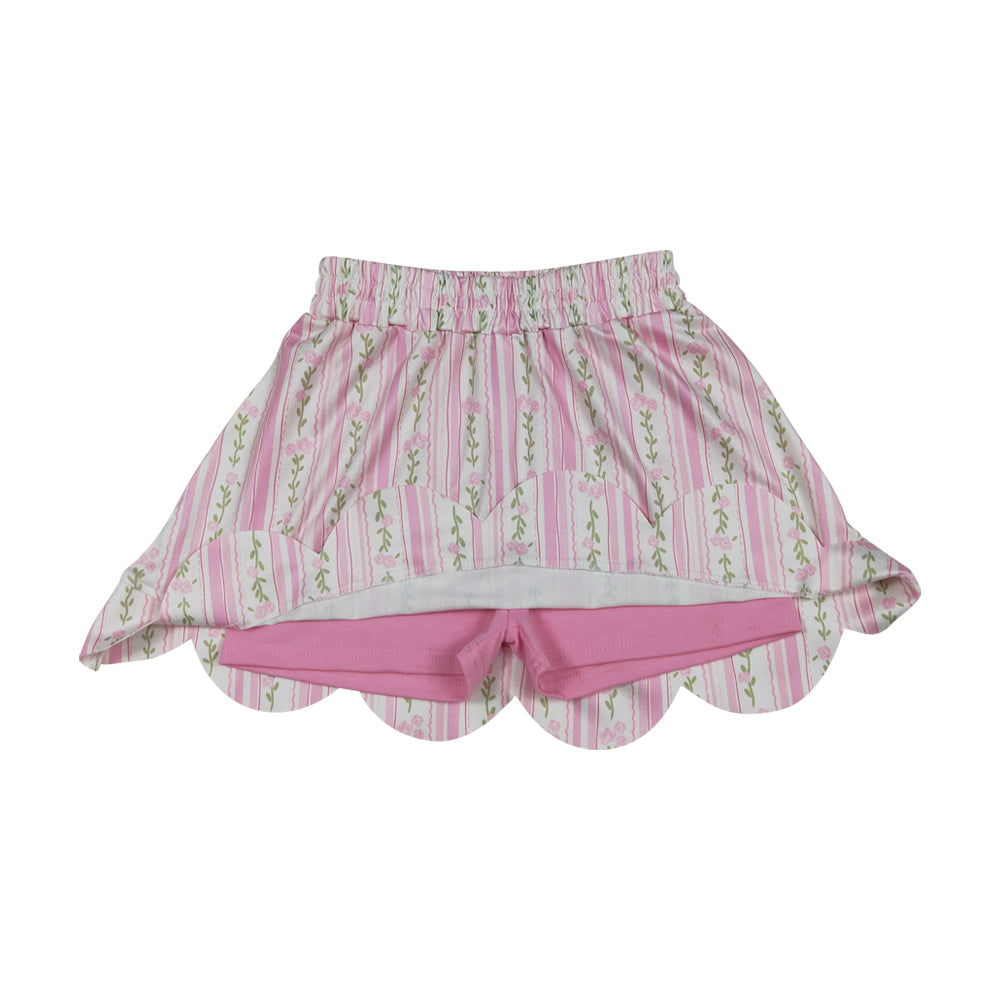 flower scalloped edges Girls Skirt GLK0238