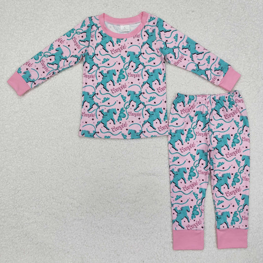 pink cowgirl horse Girls Set