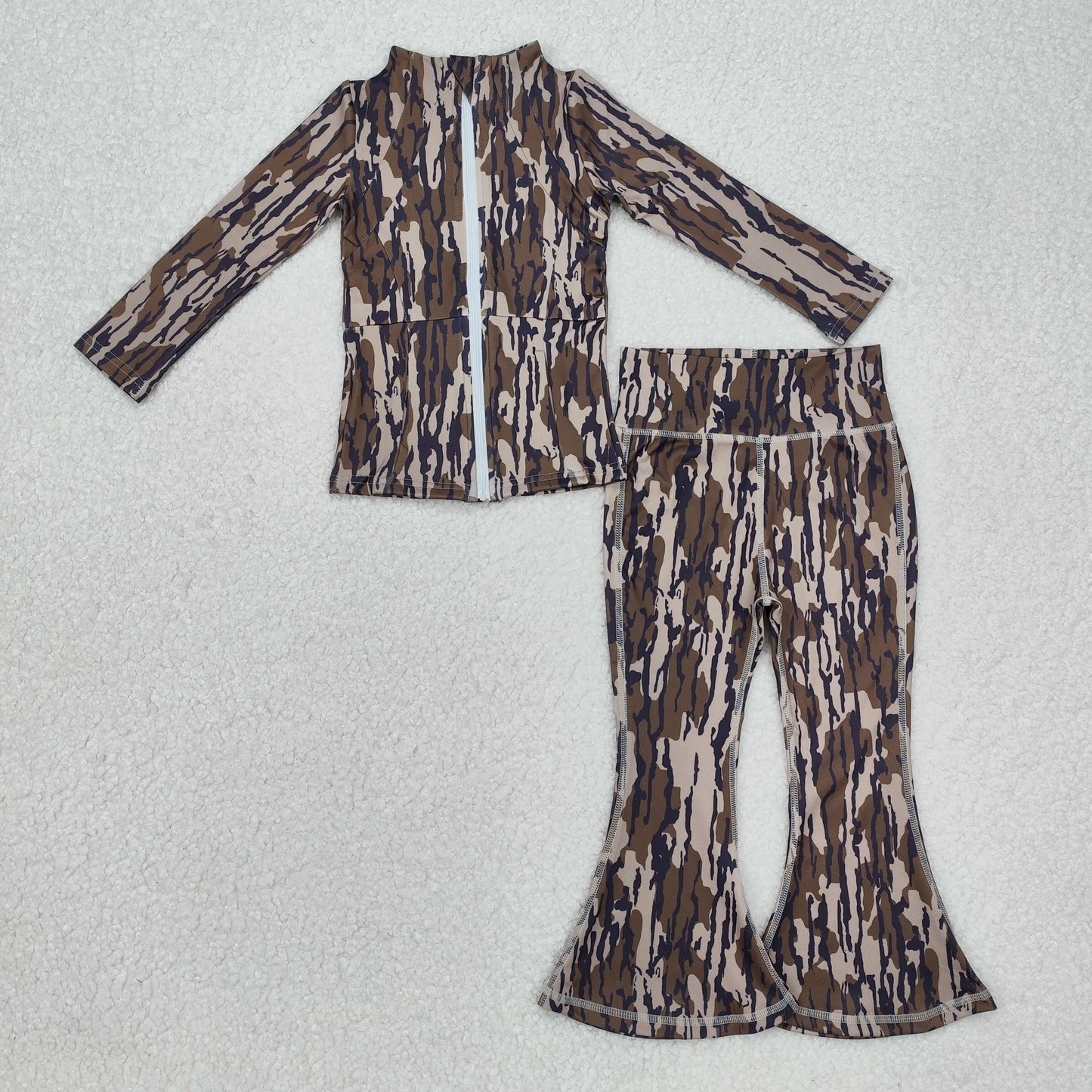 camo yoga Girls Set