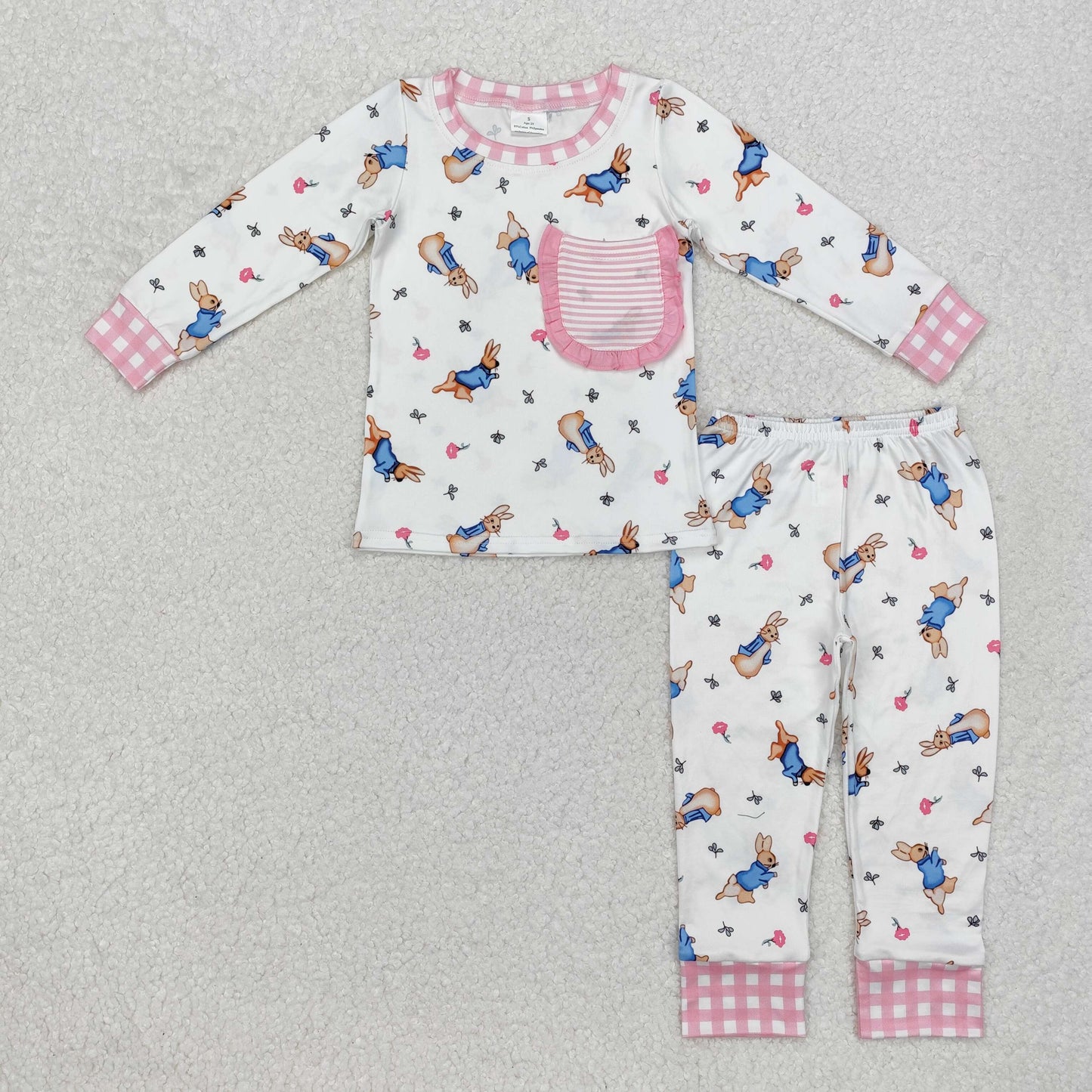 Easter Bunny pocket Long Sleeve girl Pajamas