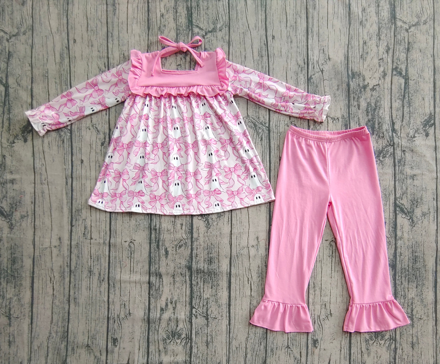 pre -order pink ghost bows girl setGLP2362
