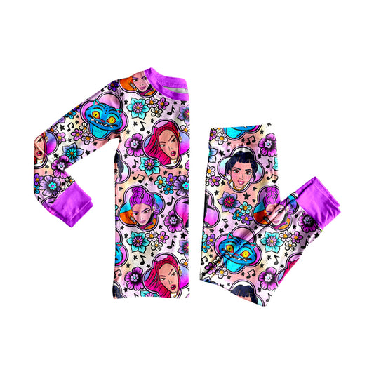pre-order purple Cartoon long sleeve pajamas GLP2917