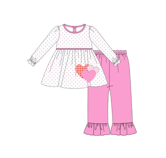pre -order Pink dots heart Girls Set GLP2919