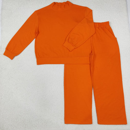 GLP3419 Solid Color Orange Adult Women's Set