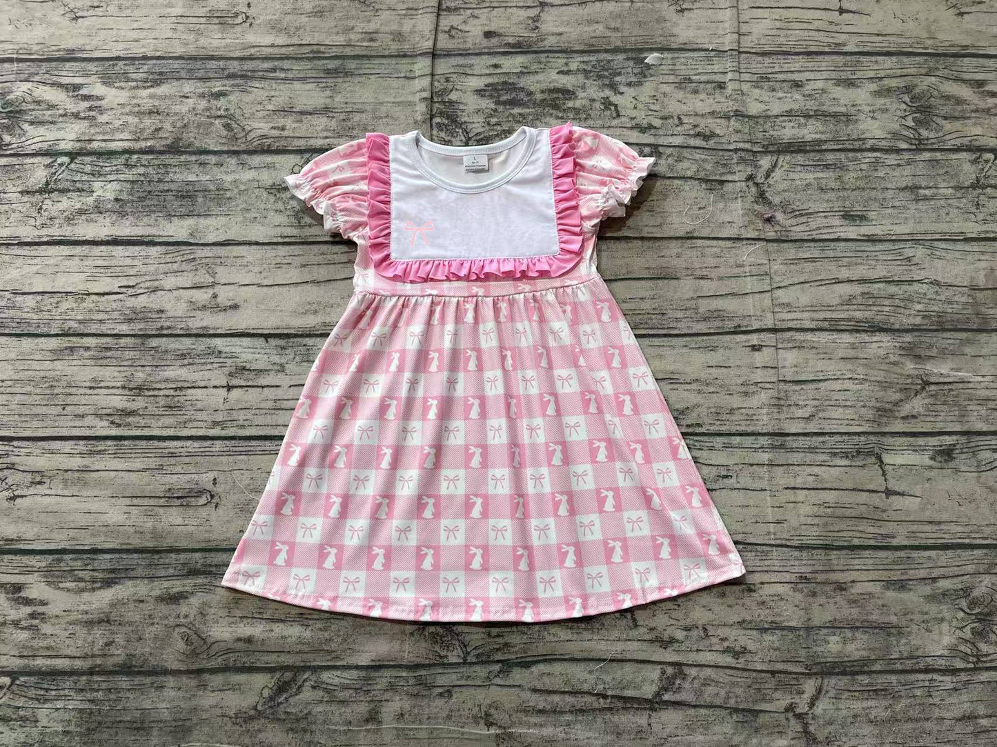 pre -order pink bow Summer girl dress GSD1578